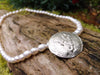 Melt Grasses Pendant For Pearls Small round with white pearls