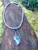 Labradorite tendril drop pendant