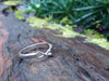 Sterling silver tendril top ring