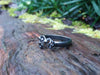 Sterling silver oxidised tendril ring