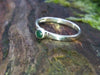 Sterling silver and Moss Agate Stacking ring