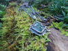sterling silver and moss agate pendant