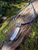 Long melt pendant with slim black pearls