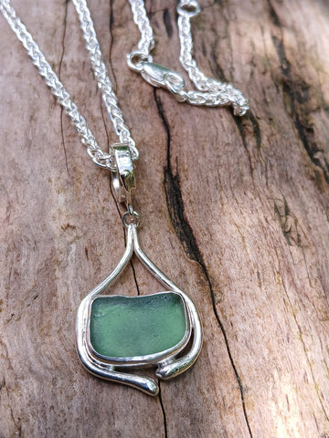 Seafoam Green Seaglass Pendant
