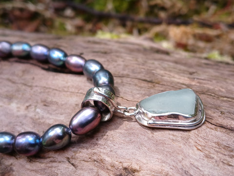 Seafoam  Seaglass Pendant