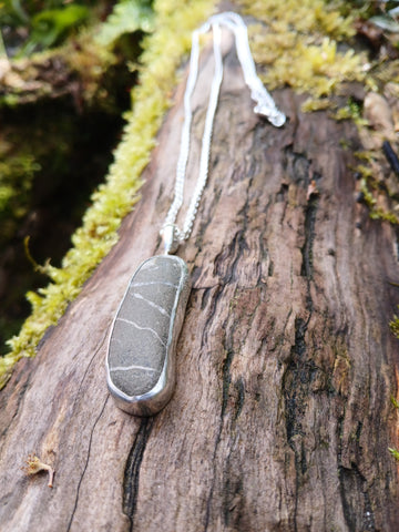 Seafoam Beach Pebble Pendant