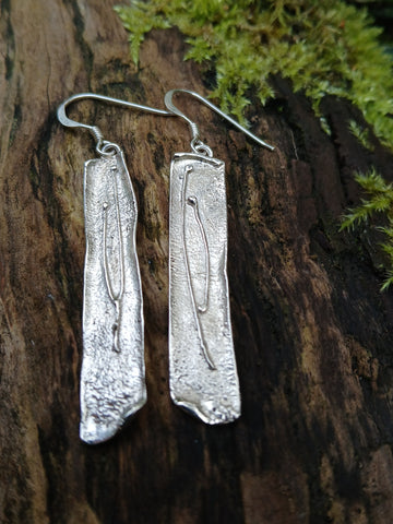 Long Slim Melt Drop Earrings