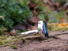 sterling silver and green moss agate ring