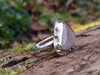 Sliver and rutilated quartz ring