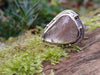 Sliver and rutilated quartz ring
