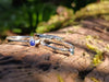 Aquamarine Lapis and Gold dot stacking set