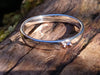 wide silver 3 gold dot stacking ring 