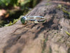 Sterling Silver and Moss Agate stacker