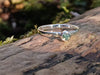 Slim moss agate stacking ring M