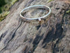 slim silver and gold dot stacking ring 