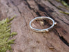 slim silver and 2 gold dot stacking ring