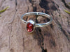 oval garnet stacking ring 