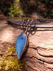 Tendril Bud Drop Pendant on Bar and Chain