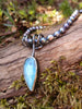 Tendril Bud Drop Pendant on Pearls