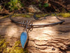 Tendril Bud Drop Pendant on Bar and Chain