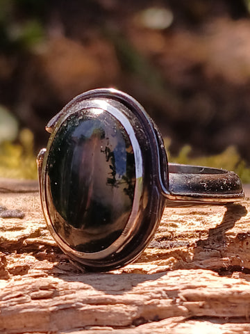 Seastrand Moss Agate Hag Ring