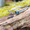 Moss Agate Silver Stacking Rings