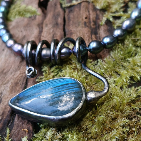 Blue Bud Sidewinder Pendant