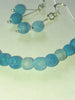 Matt blue agate beads