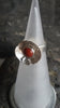 Sterling silver and red jasper cup ring