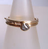 Rough Diamond And Yellow Gold Ring Size O