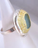 Sterling silver blue shell ring