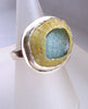 Handmade silver rockpools ring blue