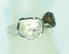 Silver flower stacking rings