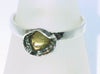 Black silver flower ring