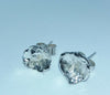 Sterling silver water flower stud earrings
