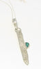 Sterling silver landscape pendant with blue apatite stone