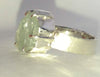 Raw aquamarine and silver ring