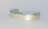 Textured silver landscape cuff bangle