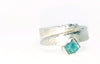 Sterling silver landscape ring with stone