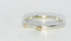 Silver and gold dot stacking ring