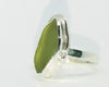 Green scottish seaglass ring