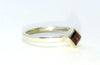 Silver and garnet stacking ring