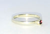 Silver and garnet stacking ring