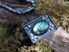 Sterling silver and labradorite pendant