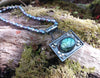 Handmade silver and labradorite pendant