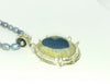 Handmade silver rockpools pendant blue
