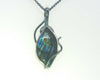 Labradorite leaf pendant