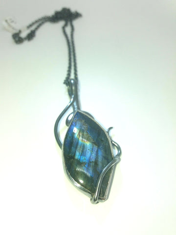 Labradorite Leaf pendant