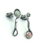 Pink and green mismatch stud earrings