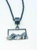 Sterling silver landscape pendant on chain